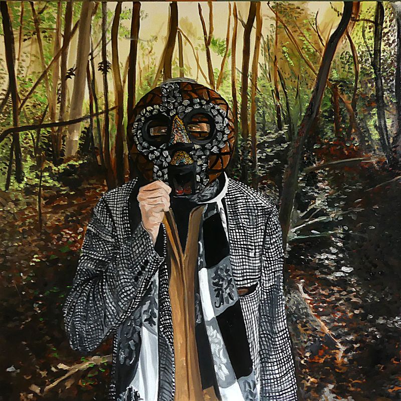 Portrait of the Artist as a Forest Spirit - a Paintings by Belaubre Yves